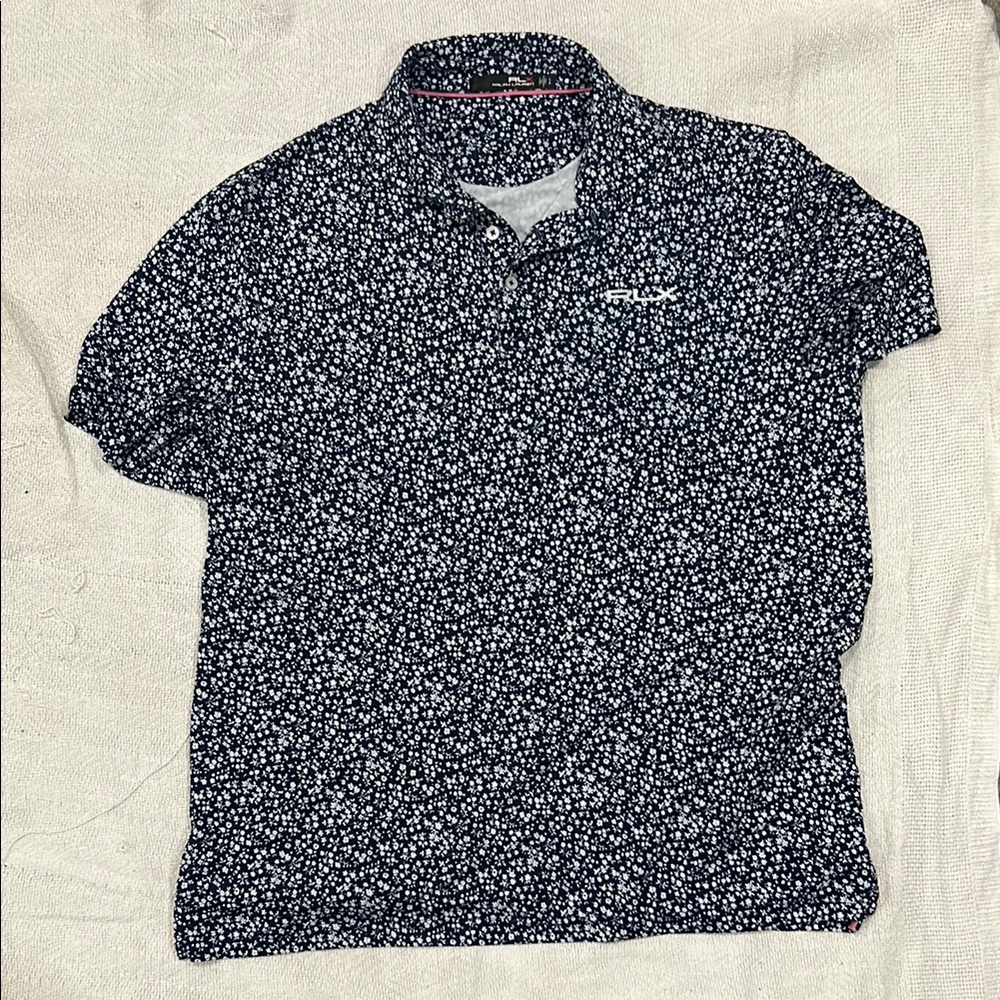 Ralph Lauren Polo Blue White Micro Print